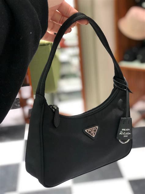 women prada mini bag|Prada small nylon camera bag.